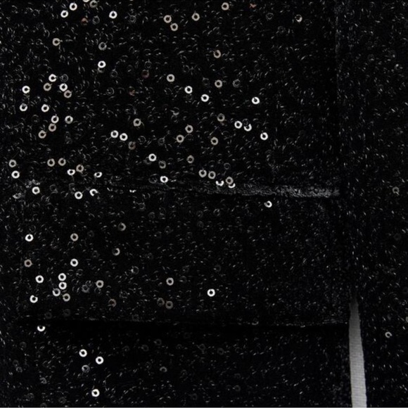 ZARA VELVET SEQUIN BLAZER ZW COLLECTION - Picture 13 of 16